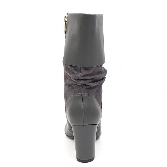 C Wonder Women Block Heel Slouch Booties Amanda Size US 8M Storm Grey Leather - Picture 5 of 6